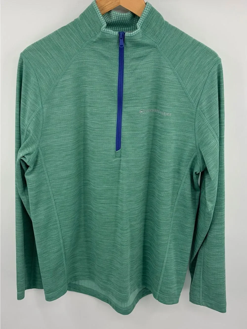 Vineyard Vines sankaty performance green half zip pullover men’s M preppy